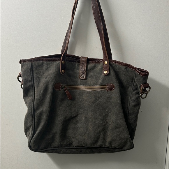 Brown and Grey Myra Tote Bag - Picture 6 of 10